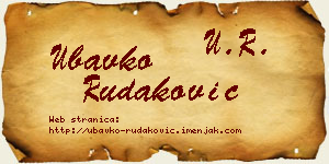 Ubavko Rudaković vizit kartica